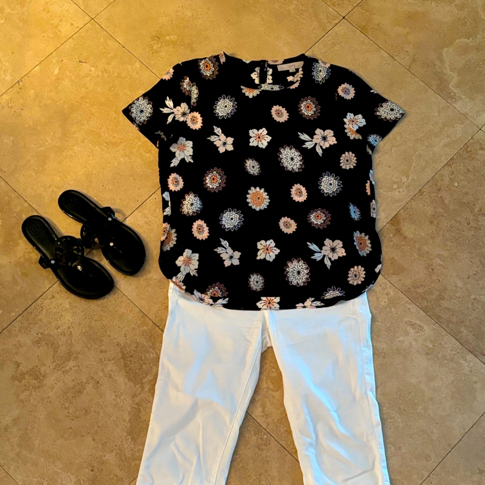 Barely worn Loft floral blouse